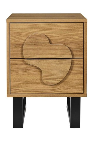 Mesilla de noche 2 cajones Calypso - 40 x 55 x 35 cm