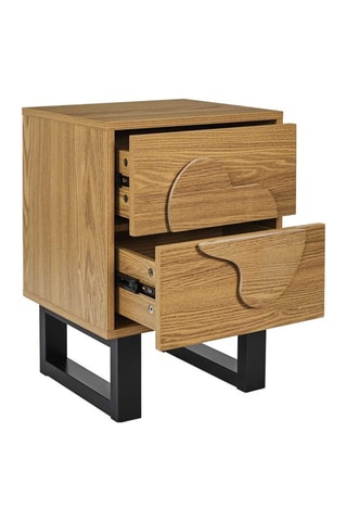 Mesilla de noche 2 cajones Calypso - 40 x 55 x 35 cm