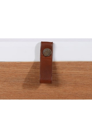 Mesilla de noche Elin - Natural y blanco