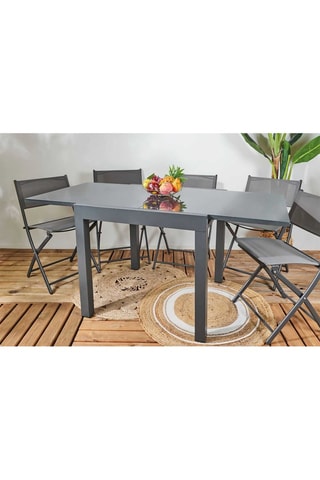 Mesa de jardín extensible Haria - Gris
