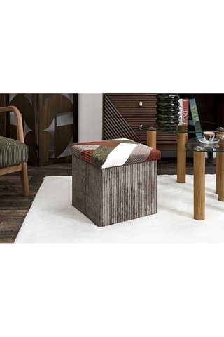 Banco con arcón Scott - Caqui - Tacto aterciopelado