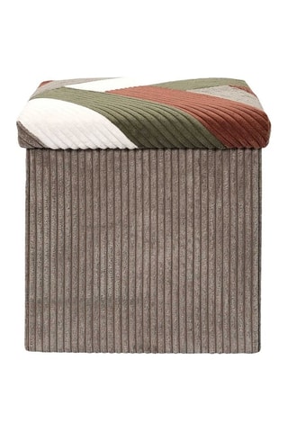 Banco con arcón Scott - Caqui - Tacto aterciopelado