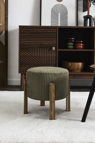 Taburete de madera y acacia Scott - 35 x 35 x 35 cm