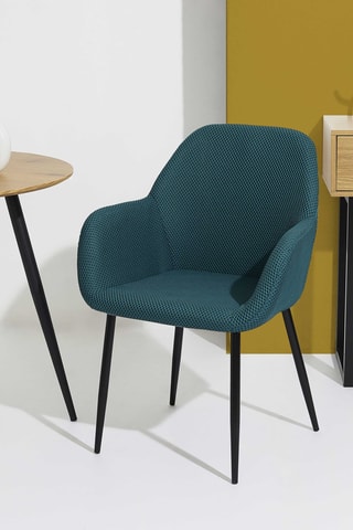 2 sillones Atome - Azul pato - Tela texturizada