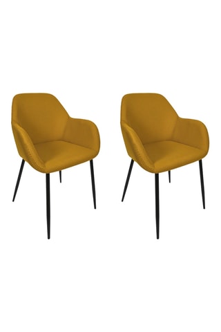 2 sillones Atome - Amarillo - Tela texturizada