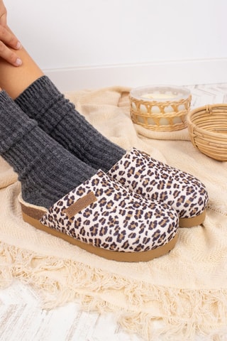 Zapatillas de casa - Marrón y beige