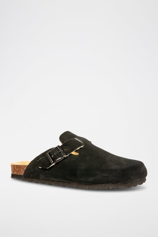 Zuecos de piel - Negro