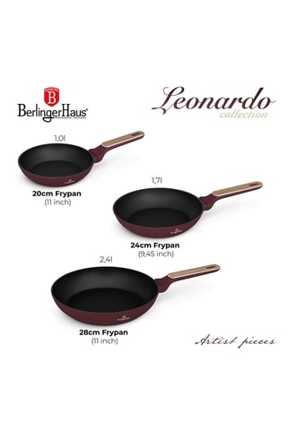 3 Koekenpannen Leonardo - 20 / 24 / 28 cm