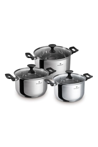 2 Roestvrijstalen Kookpannen en 1 Kookpot Blaumann/Gourmet