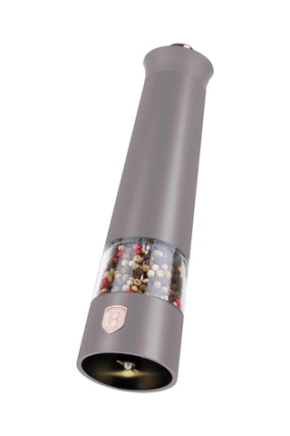 2 moulins à poivre et sel électriques en acier inoxydable Taupe Collection