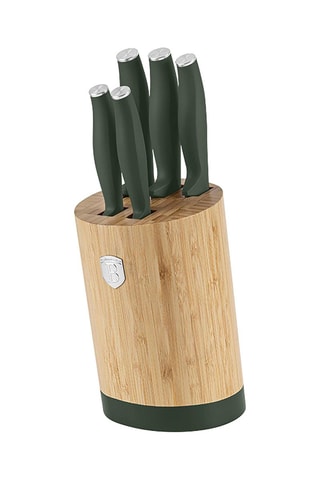 Bloc de 5 pièces en acier inoxydable Matte Green Collection