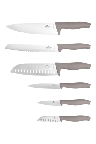6 couteaux en acier inoxydable Taupe Collection