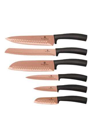 7 couteaux en acier inoxydable et revêtement titane Metallic Line