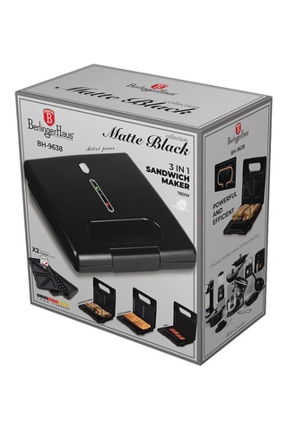 3-in-1 Tosti-ijzer Black Vantage - 780 W - 3 Tosti's