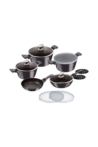 Batterie de cuisine revêtement marbre Metallic Line Carbon Pro Edition - 13 pièces