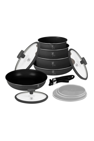 Batterie de cuisine revêtement titane Anthracite Collection - 9 pièces