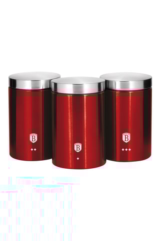 3 Roestvrijstalen Bewaarbakjes Metallic Line