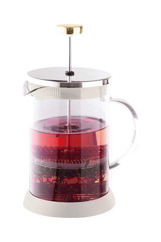 Roestvrijstalen en Borosilicaatglazen Cafetière en Theepot met Piston - 800 ml