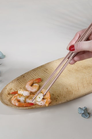 6 paires de baguettes en acier inoxydable Cutlery - 23,5 cm