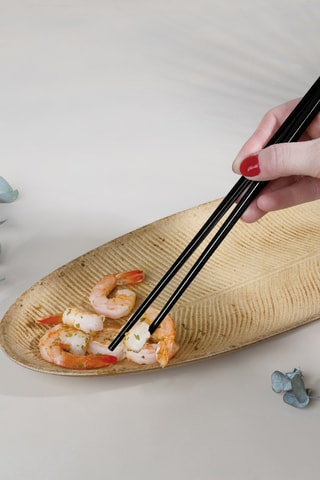 6 paires de baguettes en acier inoxydable Cutlery - 23,5 cm