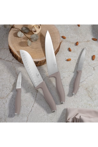 4 couteaux en acier inoxydable Taupe Collection