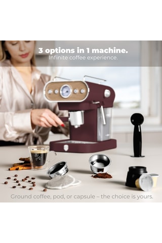 Cafetière expresso 3-en-1 en acier inoxydable Leonardo Nordic - 1,2 l - 950 W