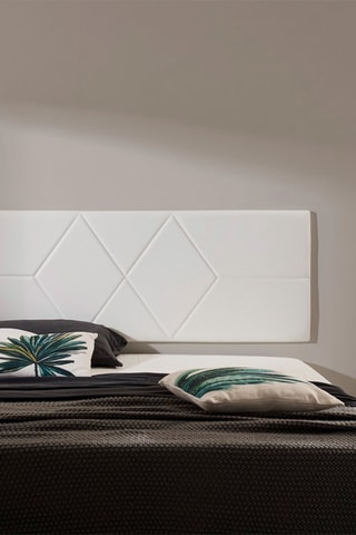 Grenenhouten Hoofdbord om op te hangen 
Wit