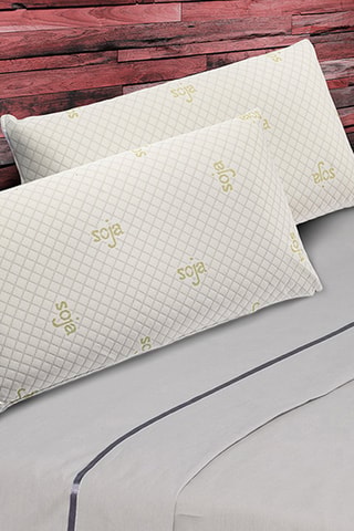 2 Memoryfoamhoofdkussens Soja Half-stevig