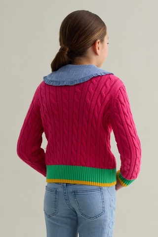Pull - Fuchsia et vert