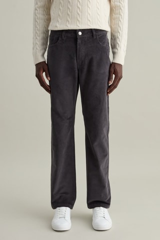 Pantalon en velours - Gris foncé