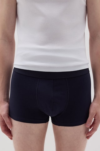 Boxer en coton biologique - Bleu marine