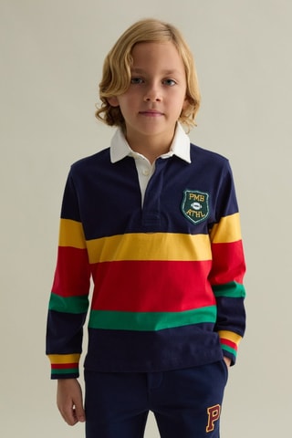 Polo PMB Athletic club - Marineblauw en Rood