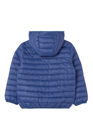 Gewatteerde jas met capuchon - Marineblauw