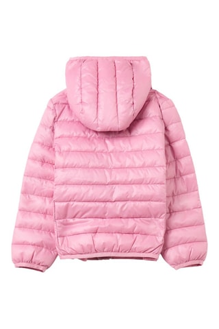 Gewatteerde jas met capuchon - Roze