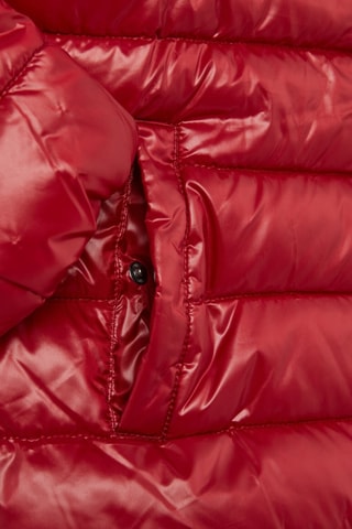 Gewatteerde jas met capuchon - Rood