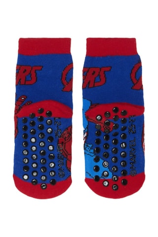 Biologisch Katoenen Antislipsokken Captain America en Iron Man Avengers Marvel - Rood