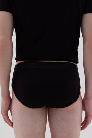 Slip en coton biologique - Noir