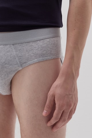 Slip en coton biologique - Gris chiné