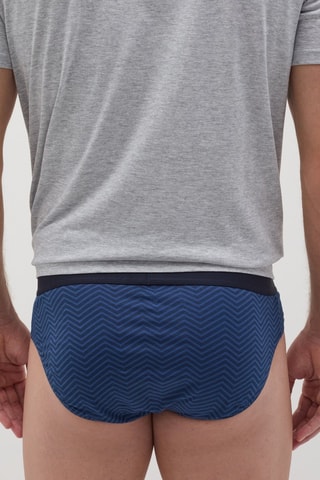 5 slips en coton biologique - Bleu