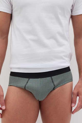 3 slips en coton biologique - Noir