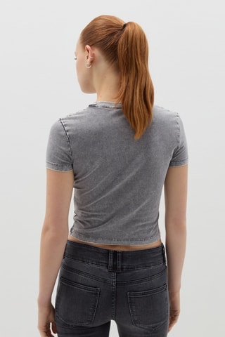 T-shirt - Gemêleerd Donkergrijs