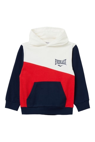 Sweat à capuche - Blanc et rouge
