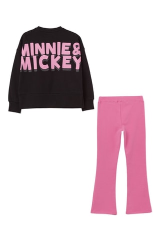 Biologische Katoenen Sweater en Broek Minnie en Mickey Disney Zwart en Roze