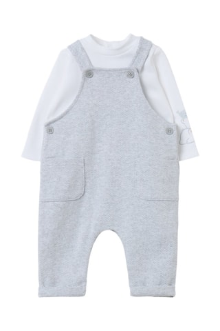 T-shirt en Tuinrok - Ecru en Gemêleerd Lichtgrijs