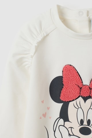 Sweat Minnie Disney et pantalon en coton biologique - Blanc