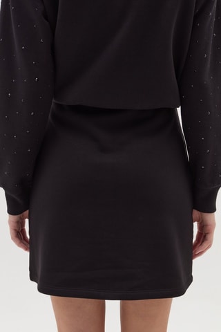 Rechte Fleece Rok - Zwart