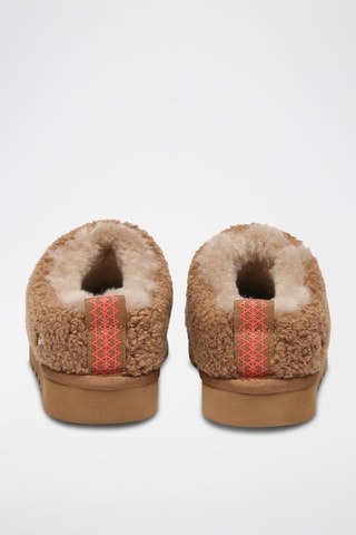 Sabots fourrés en fourrure de mouton Snipe  - Marron