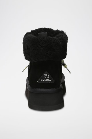 Bottines fourrées plateformes en nubuck Lapwing  - Noir