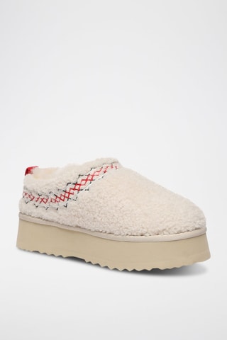 Sabots fourrés plateformes Lewin  - Beige