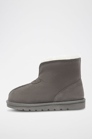 Bottines fourrées en nubuck Owl  - Gris